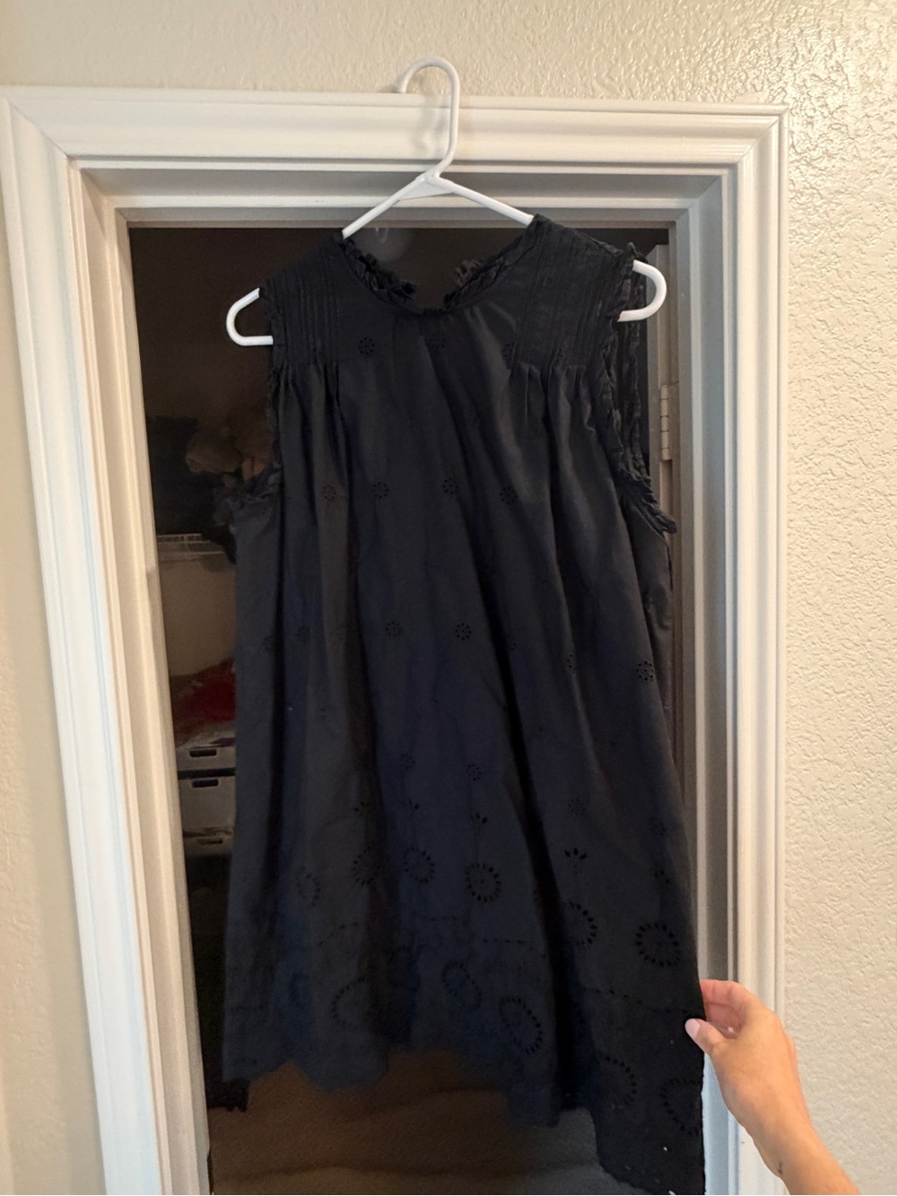Gap x Doen Black Eyelet Mini Dress